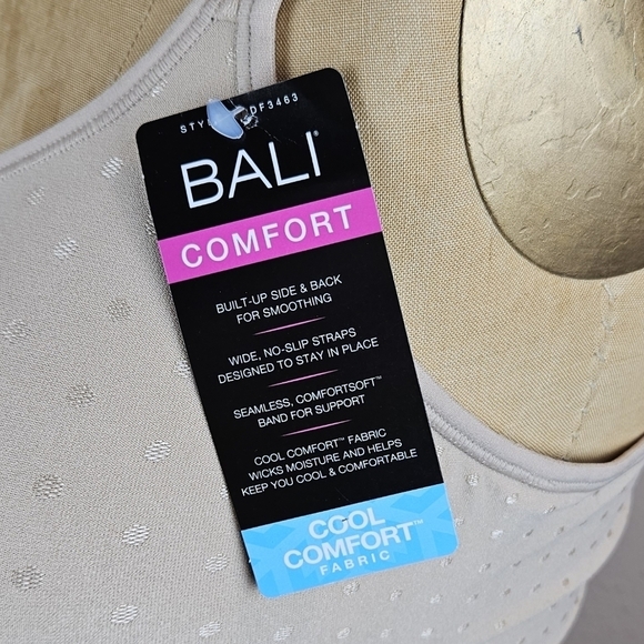 Nwt Bali Comfort Revolution Full-Coverage Wireless Polka Dot Bra 42C Plus Size - Picture 5 of 7